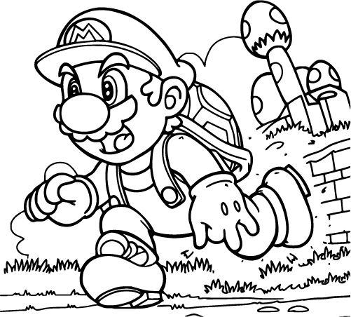 Mario in a colorful journey across the Mushroom Kingdom