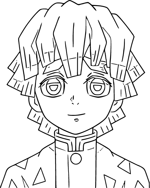 Zenitsu Agatsuma’s face shows him with a gentle and innocent smile