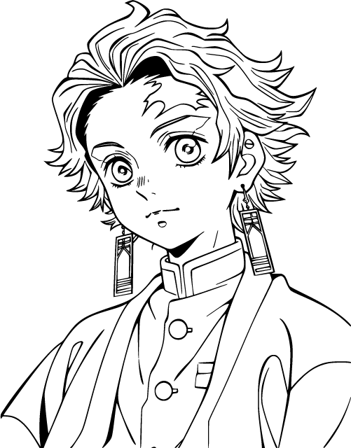 Tanjiro Kamado Coloring Pages 100% Free Printable Fun