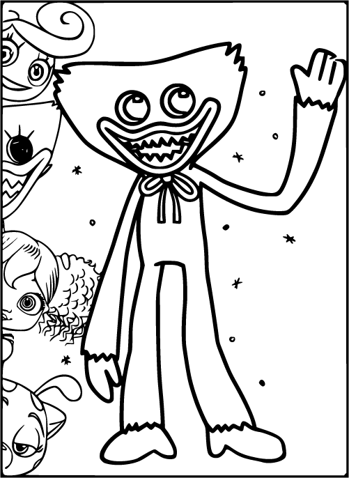 A cheerful Huggy Wuggy is featured prominently