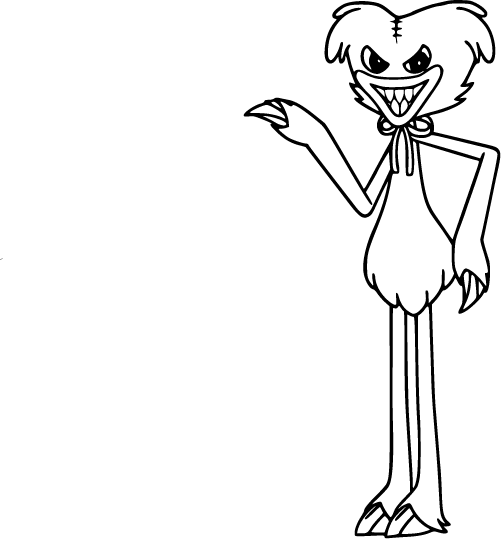 A tall and slightly eerie Huggy Wuggy