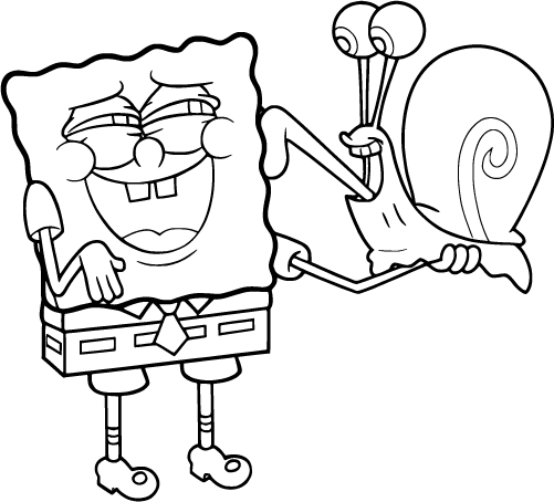 Proud SpongeBob Holding Gary