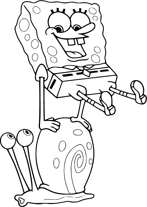 SpongeBob Riding Gary