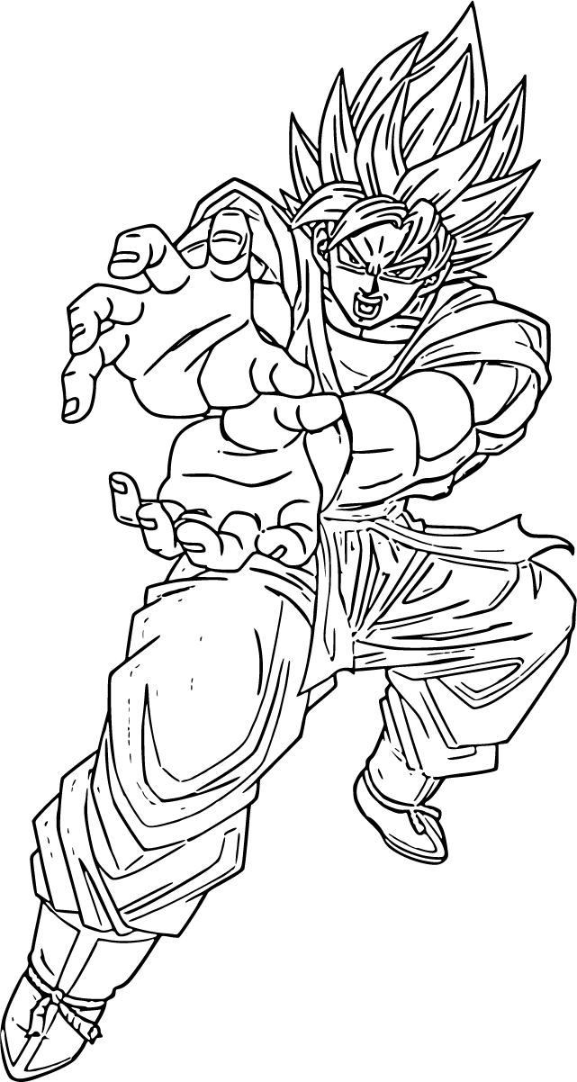 Goku prepares to unleash a powerful attack