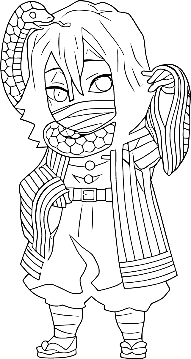 Chibi Obanai and Kaburamaru