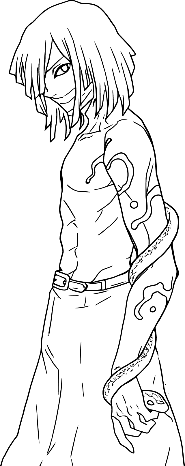 Obanai Iguro stands in profile