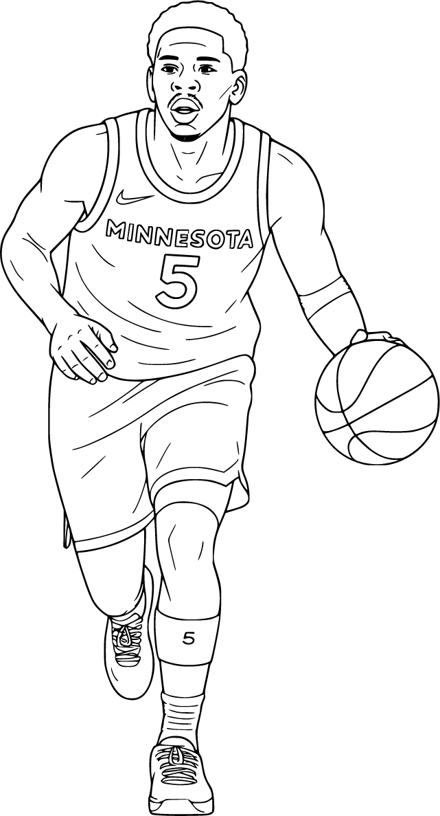 Anthony Edwards Coloring Pages 100 Free, Printable & Fun