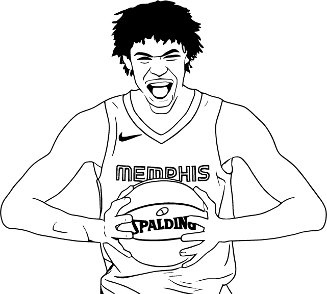 Ja Morant letting out a powerful roar in his Memphis Grizzlies jersey