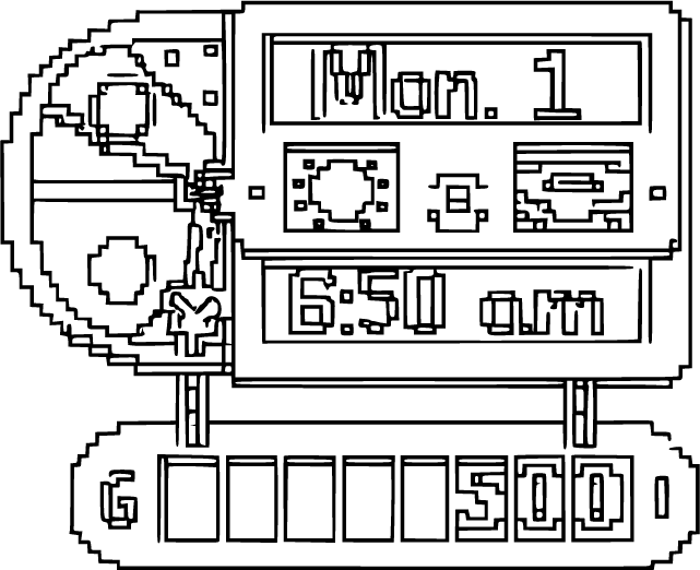 Pixel UI elements from Stardew Valley game