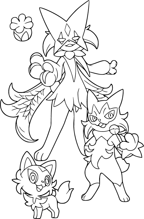 Floragato and Sprigatito Poses