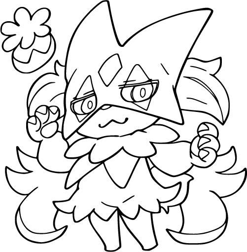 Meowscarada with its magical flower