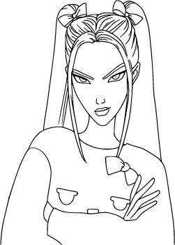 Kpop demon hunter Mira with serious expression