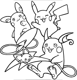 Raichu and Friends Play Among the Stars