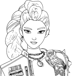 Rumi with long braid and decorative jacket