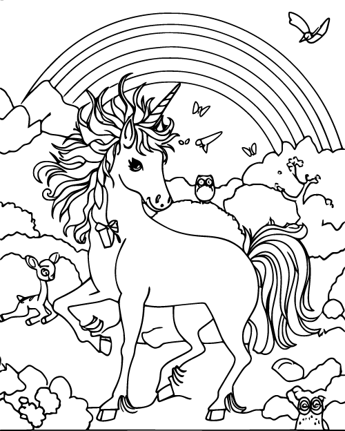 Lisa Frank Majestic Unicorn in a Magical Land