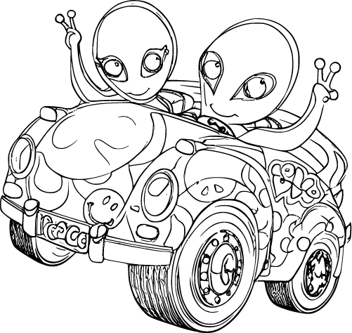 zoomer and zorbit coloring page from Lisa Frank
