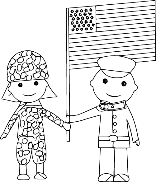 Honoring Our Veterans for Freedom's Sake Coloring Page
