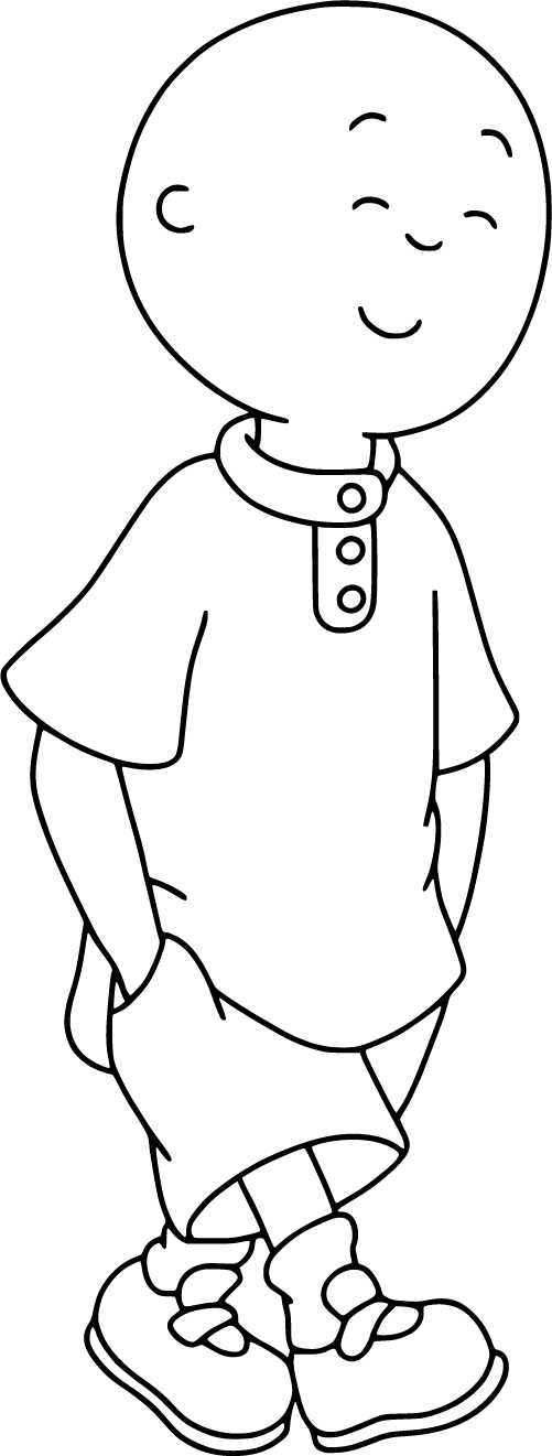 Caillou smiling with hands in pockets and casual outfit