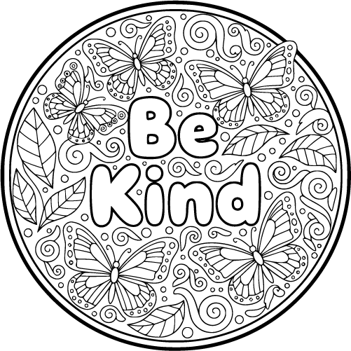 An inspirational quote with be kind