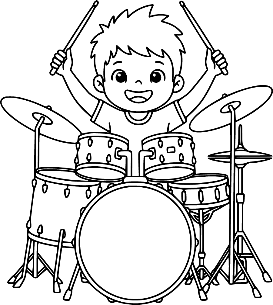 drummer drum set cymbals sticks