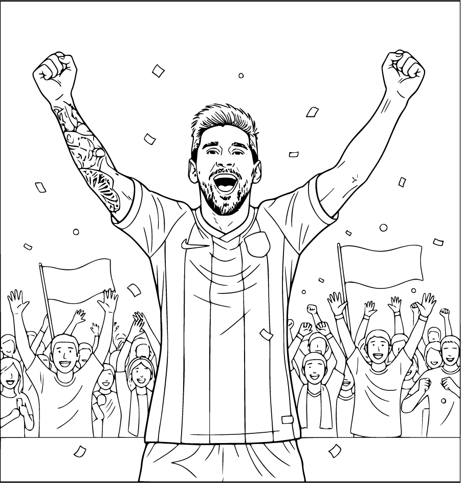 Lionel messi goal celebration cheering fans