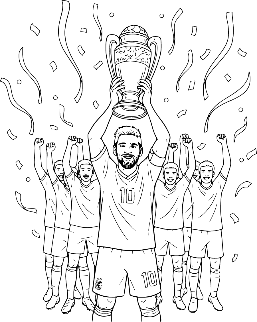 lionel messi lifting trophy
