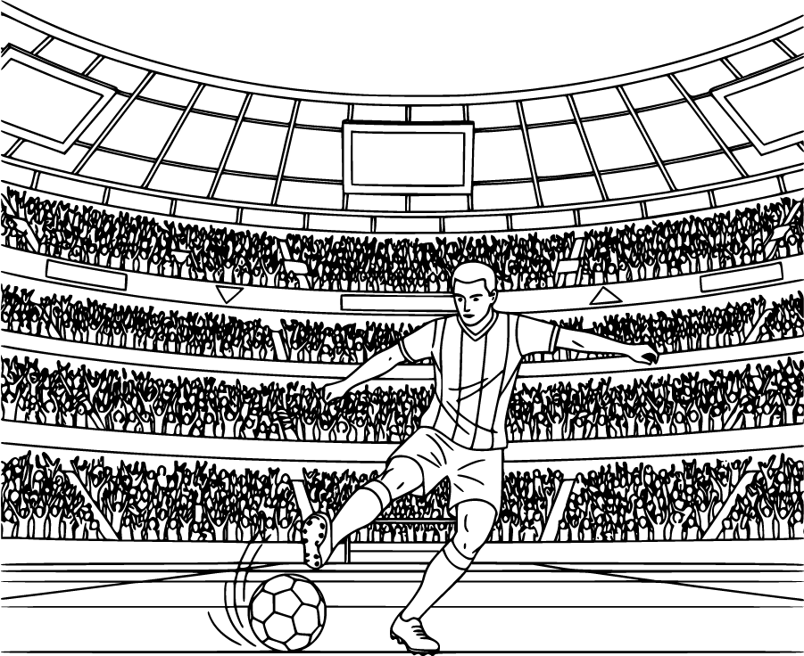 soccer player stadium fans banners