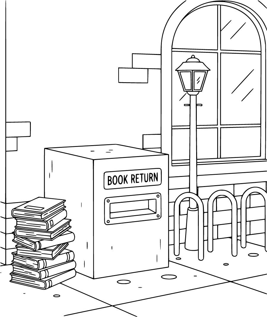 library book return area