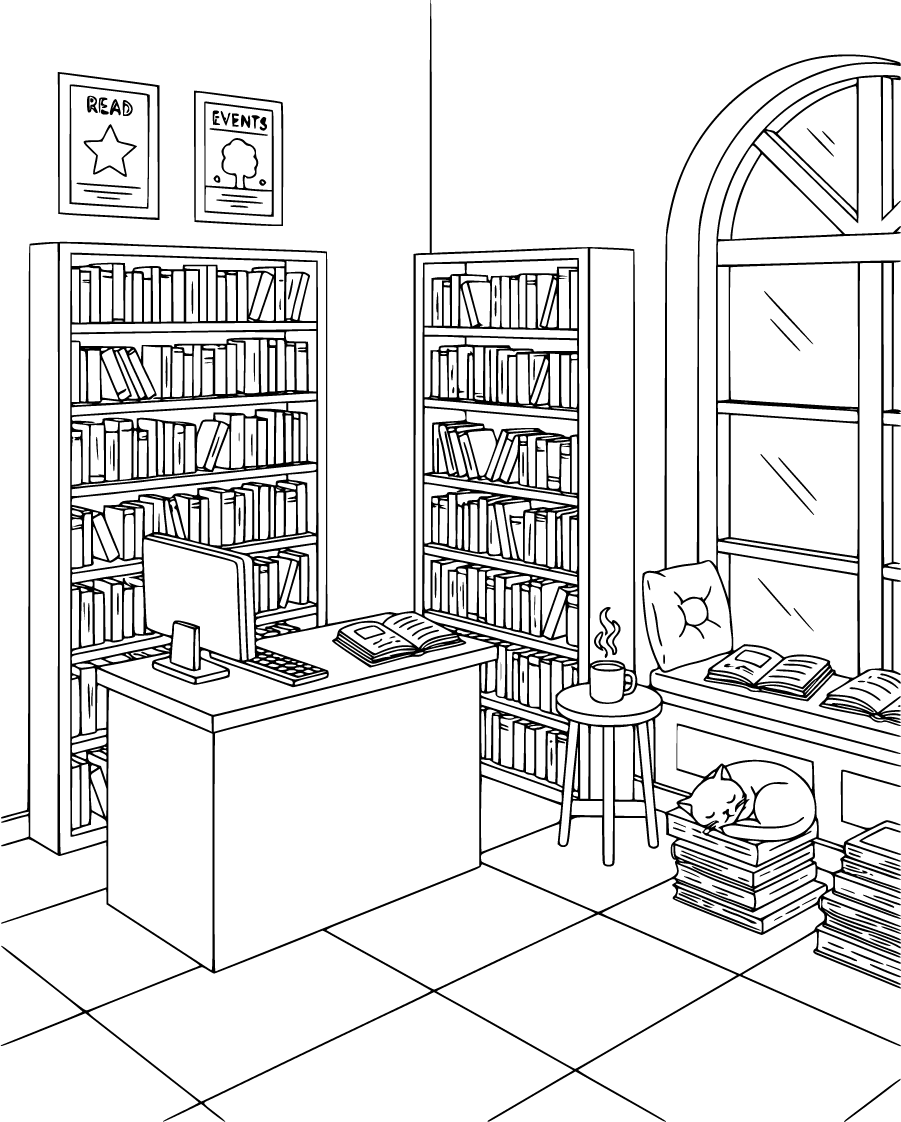 small neighborhood library branch