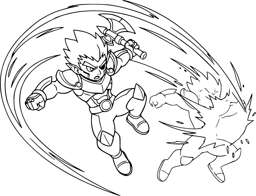 Akedo Warrior Launching Midair Attack