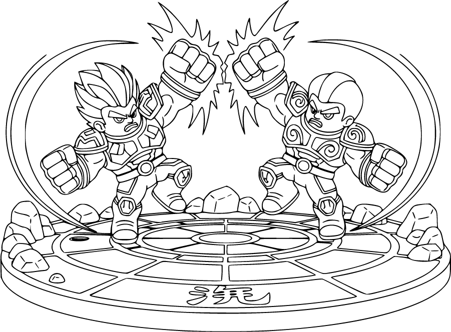 Akedo Warriors Facing Off In Battle Arena