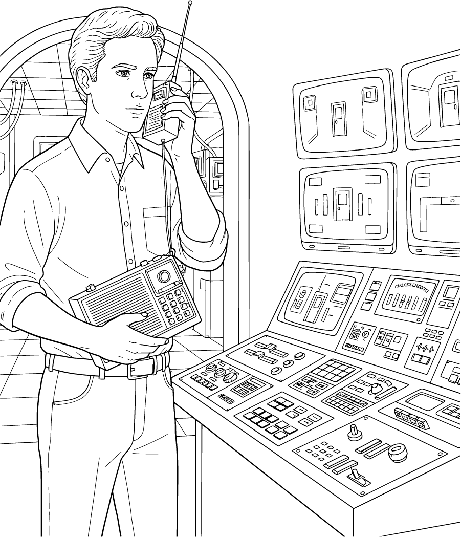 Bob Newby Inside Hawkins Lab Control Room