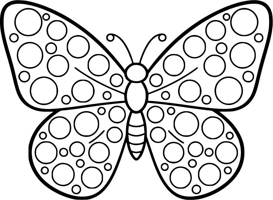 Butterfly With Large Dot Marker Circles