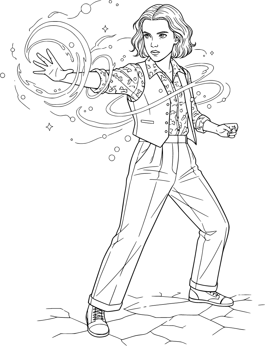 Eleven Using Supernatural Powers With Energy Around Her