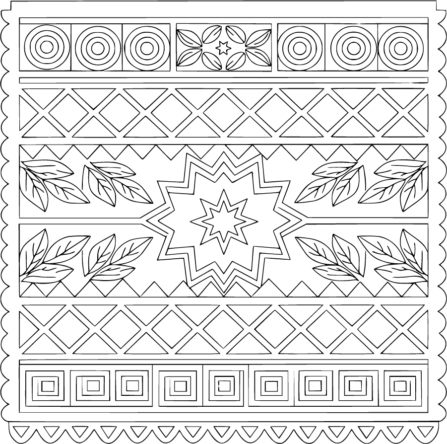 Papel Picado With Stars Diamonds And Geometric Patterns