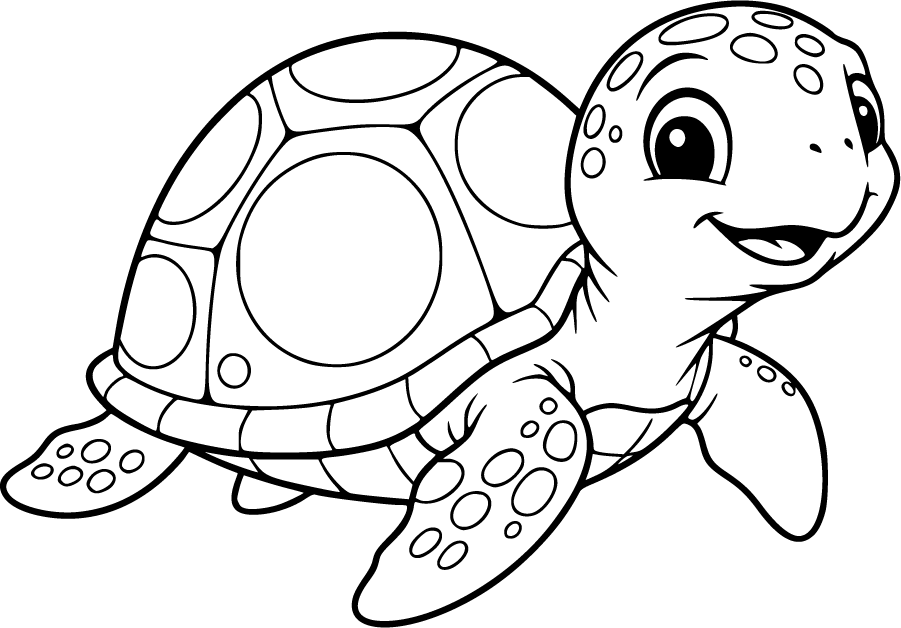 Turtle Shell With Large Dot Marker Circles