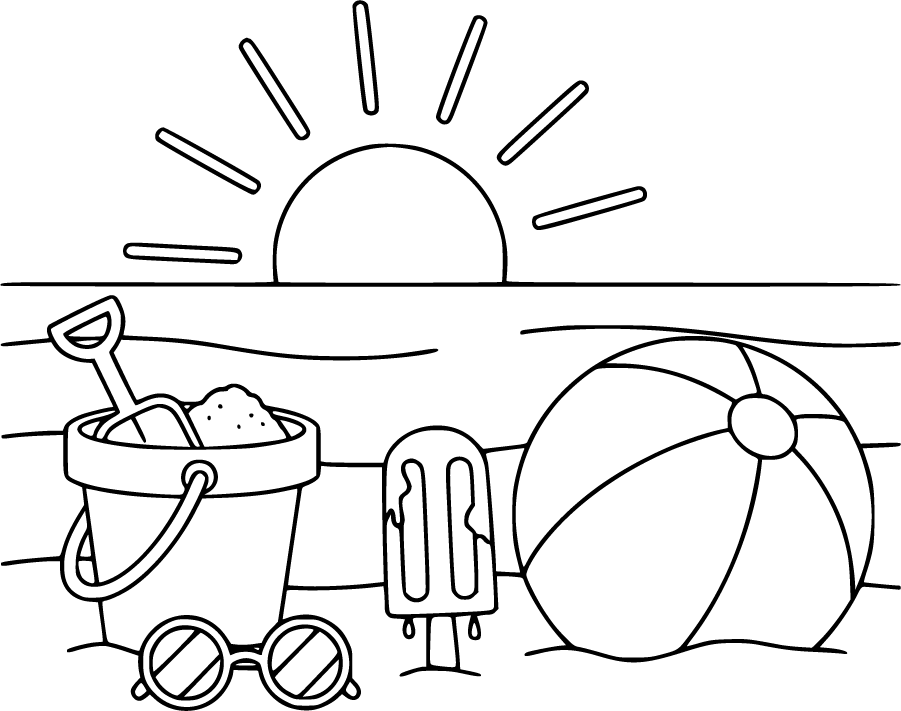 beach popsicle scene