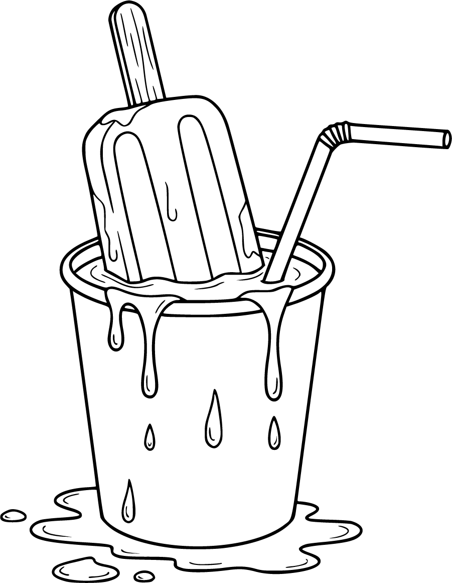 melting popsicle in cup