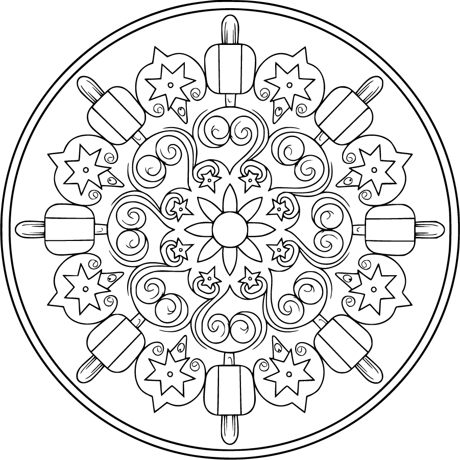 popsicle mandala pattern