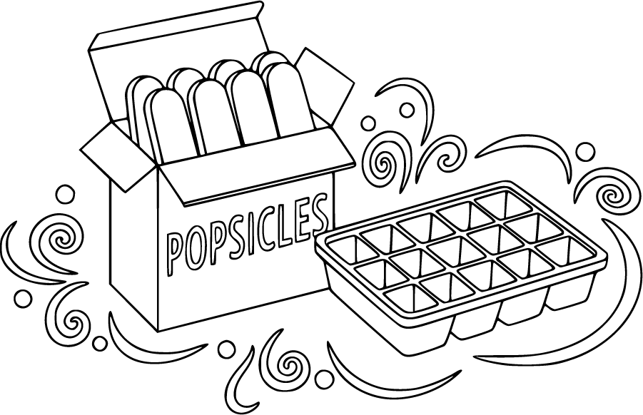 popsicles in freezer box