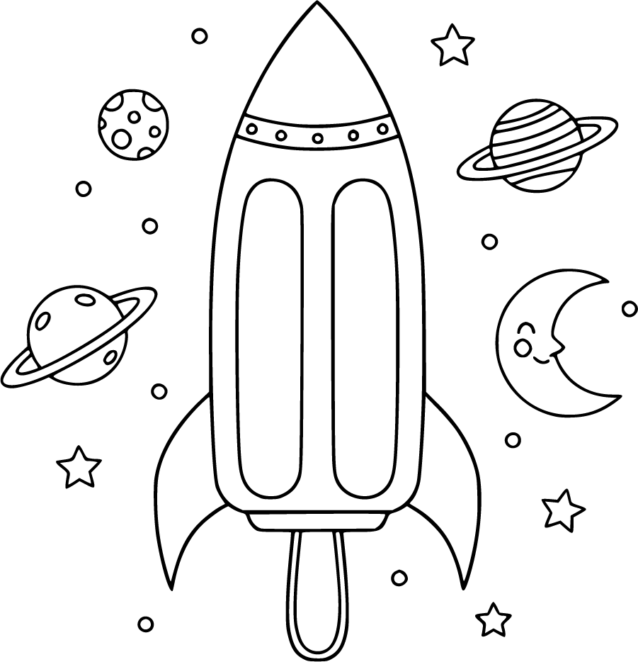 rocket popsicle with stars