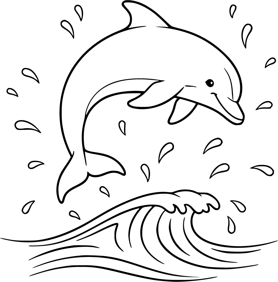Dolphin Performing Backflip Above Ocean
