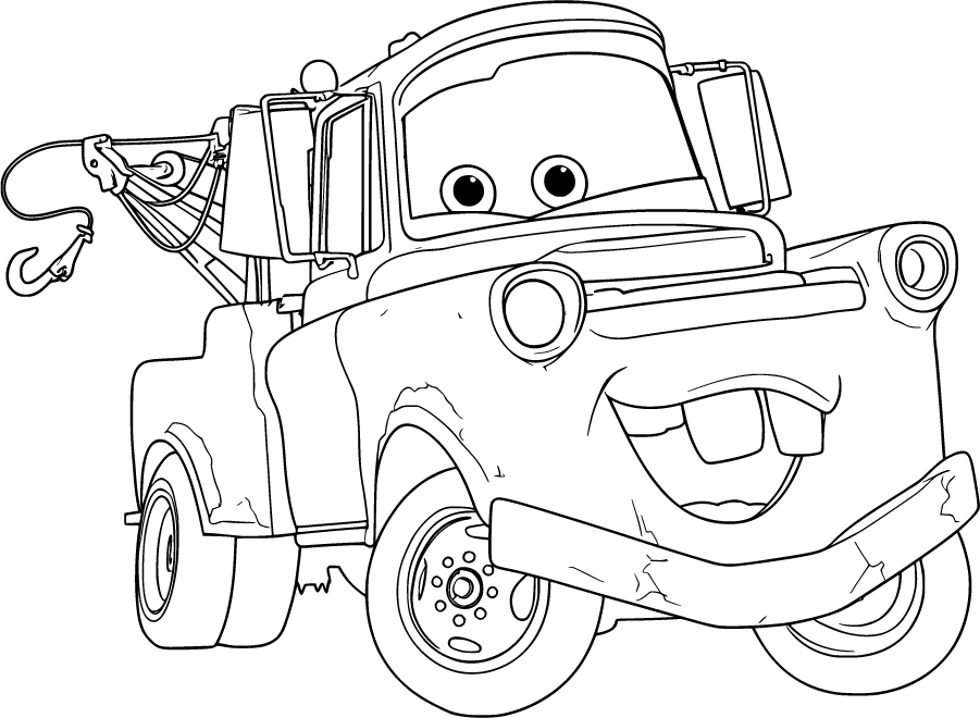 Tow Mater towing hook with big grin