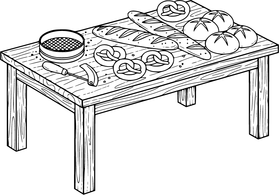 baking bread worktable