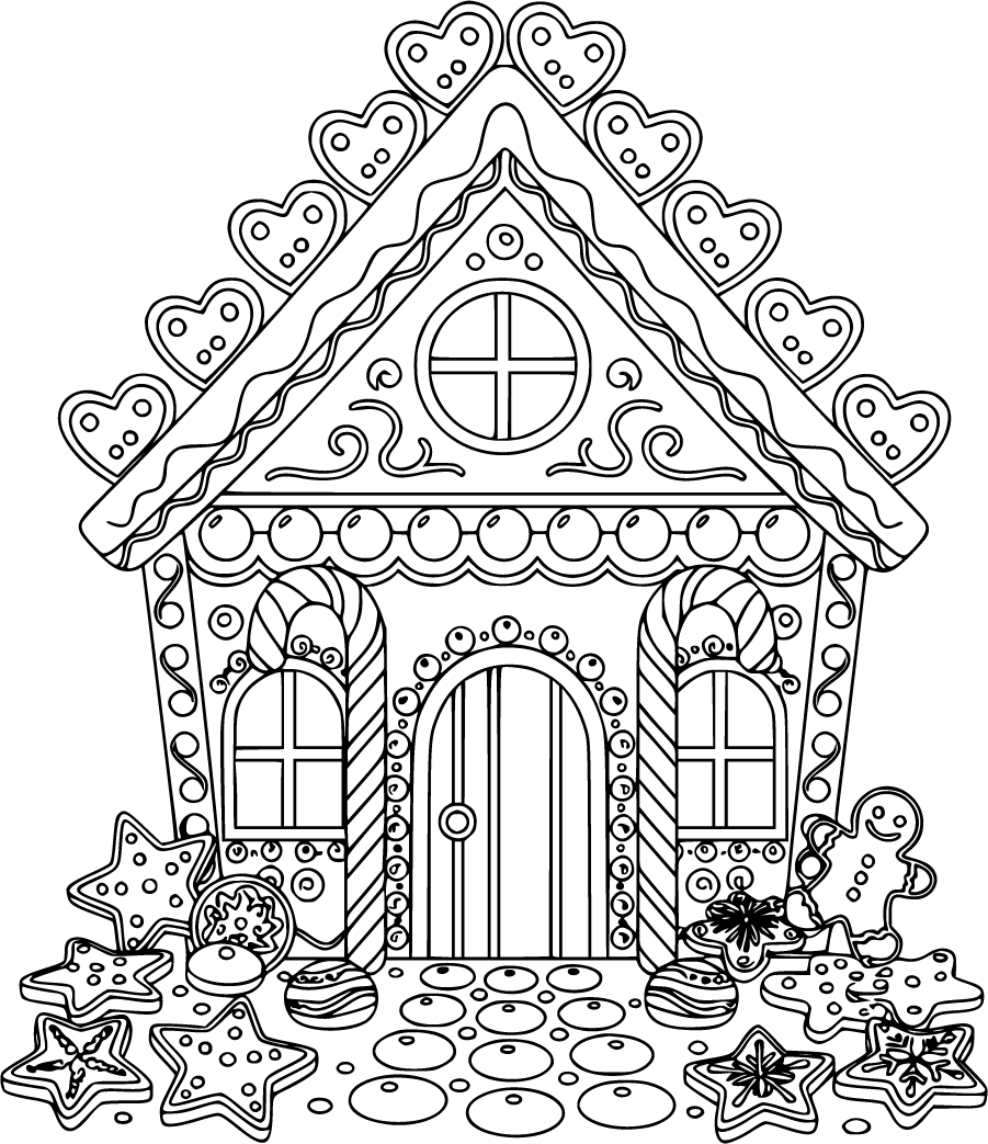 baking gingerbread house