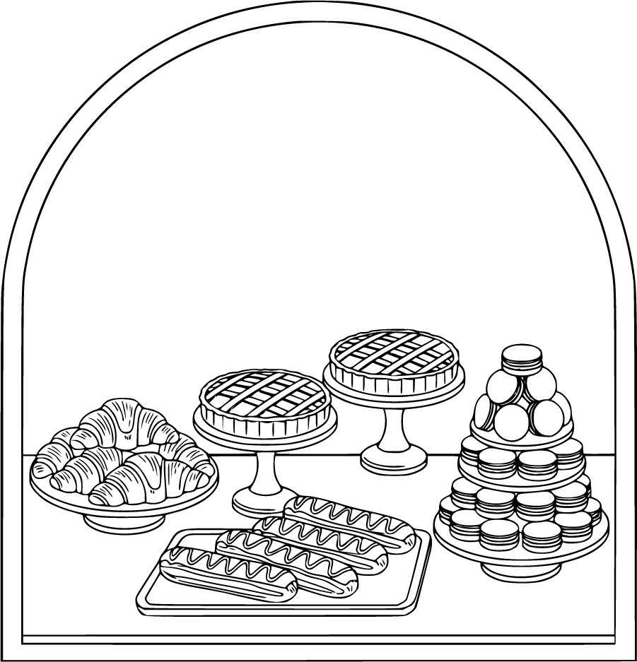 baking pastries display
