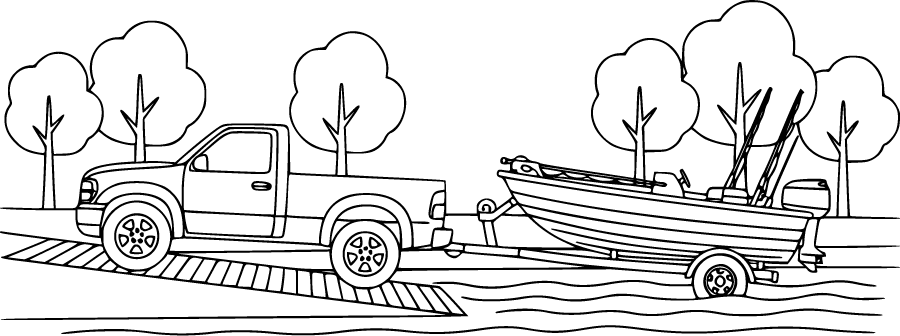 boat launch at lakeshore