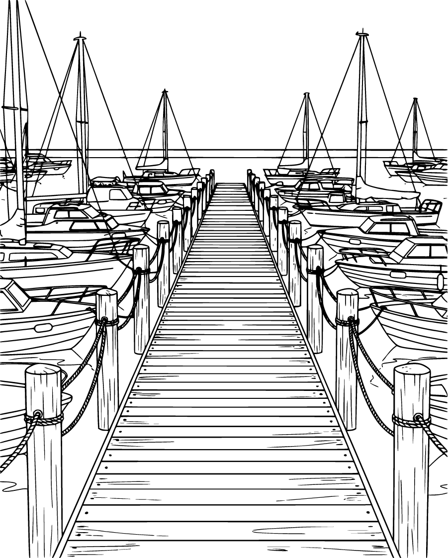 boating marina with small boats