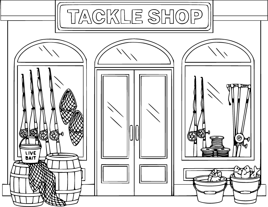 fishing tackle shop storefront