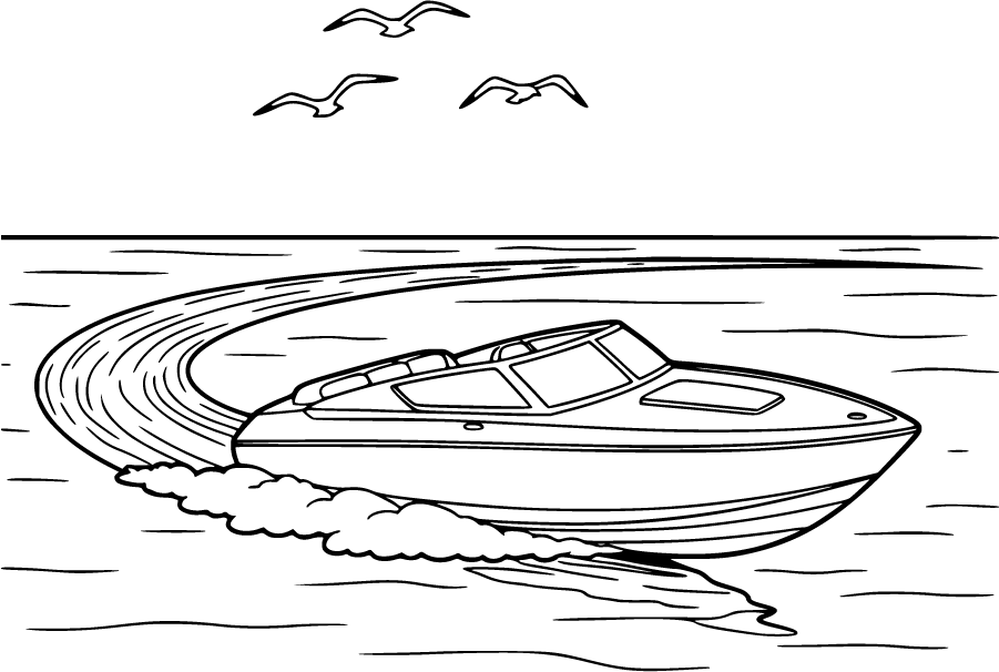 speedboat boating on open water